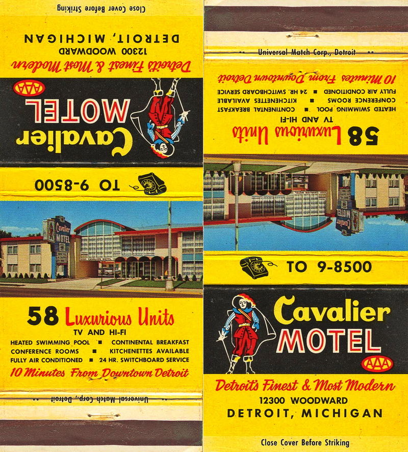 Cavalier Motel - Matchbook (newer photo)
